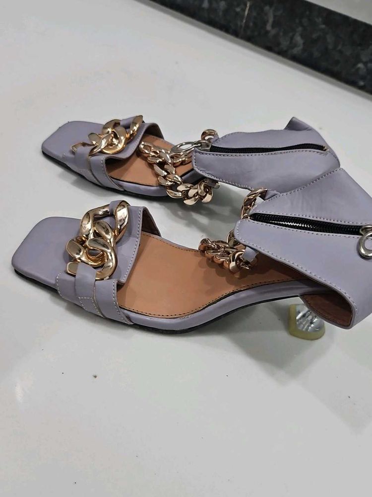 Stylish Chain Embellished Heels