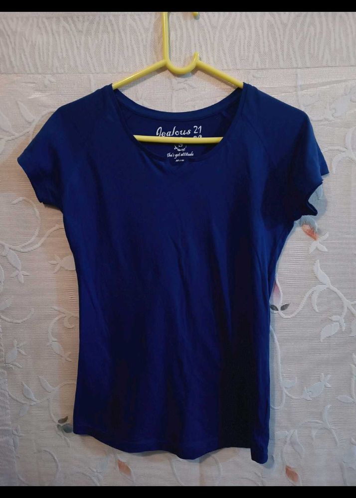 Blue Crew Neck T-Shirt