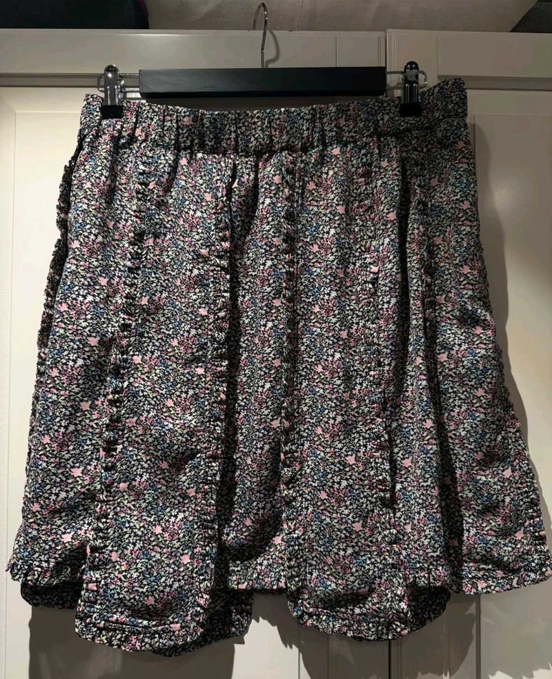 Floral Tiered Ruffle Skirt