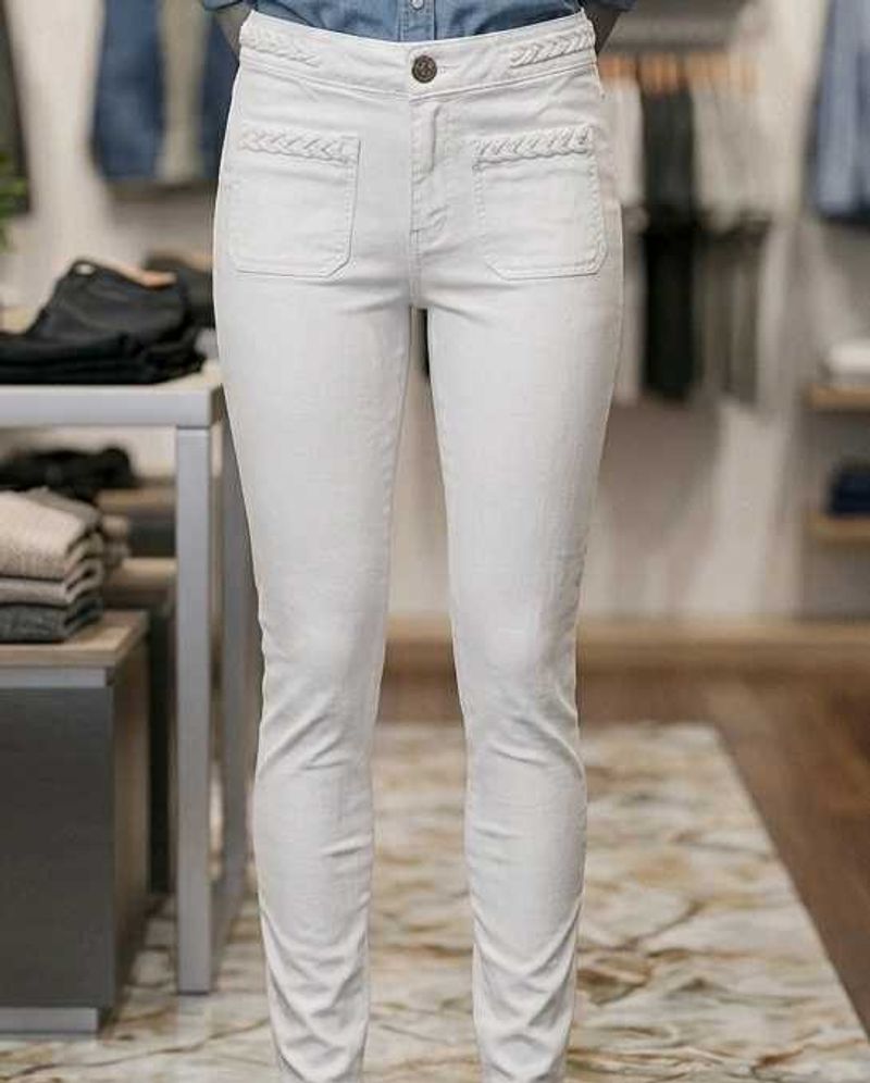 Stylish White Jens for Girls 😍