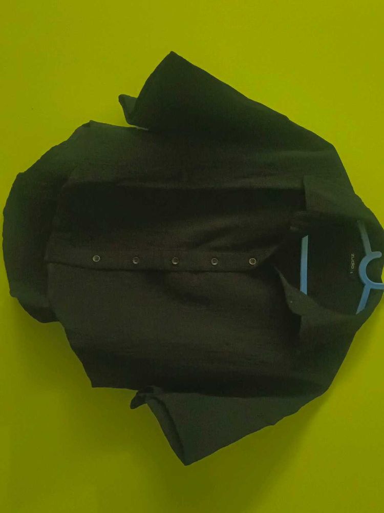 Chic Black Button-Up Shirt
