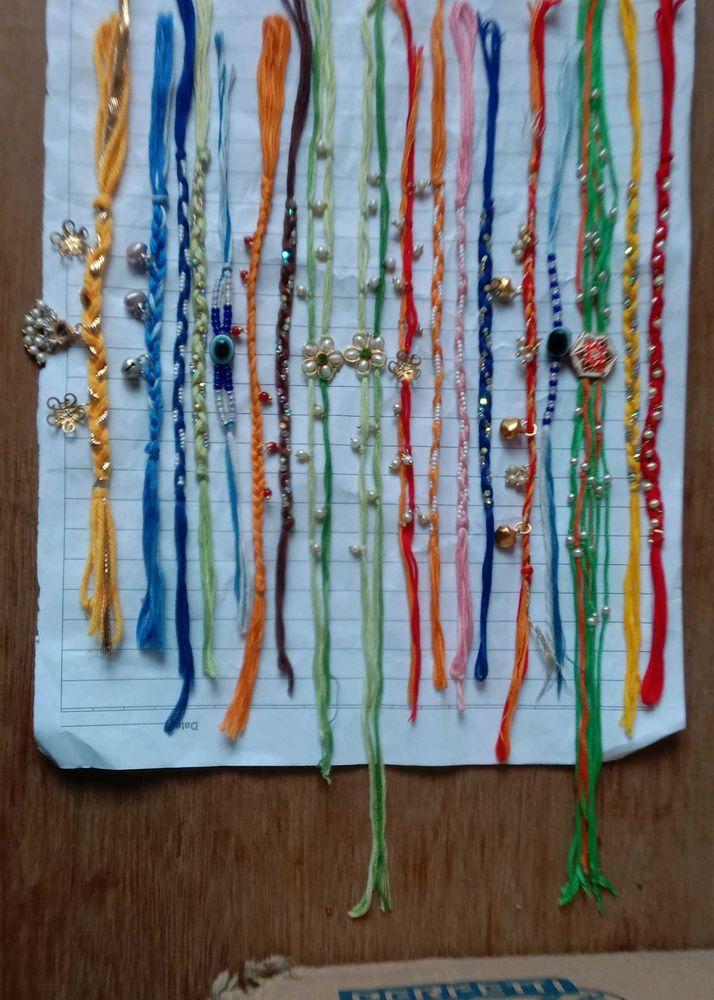 Handmade Thread UN 🧵 rakhi 18 piece