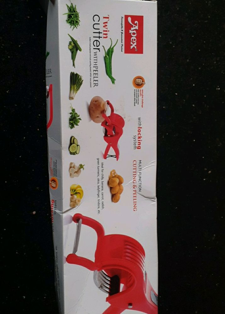 Apex Twin Cutter With Peeler.. Red