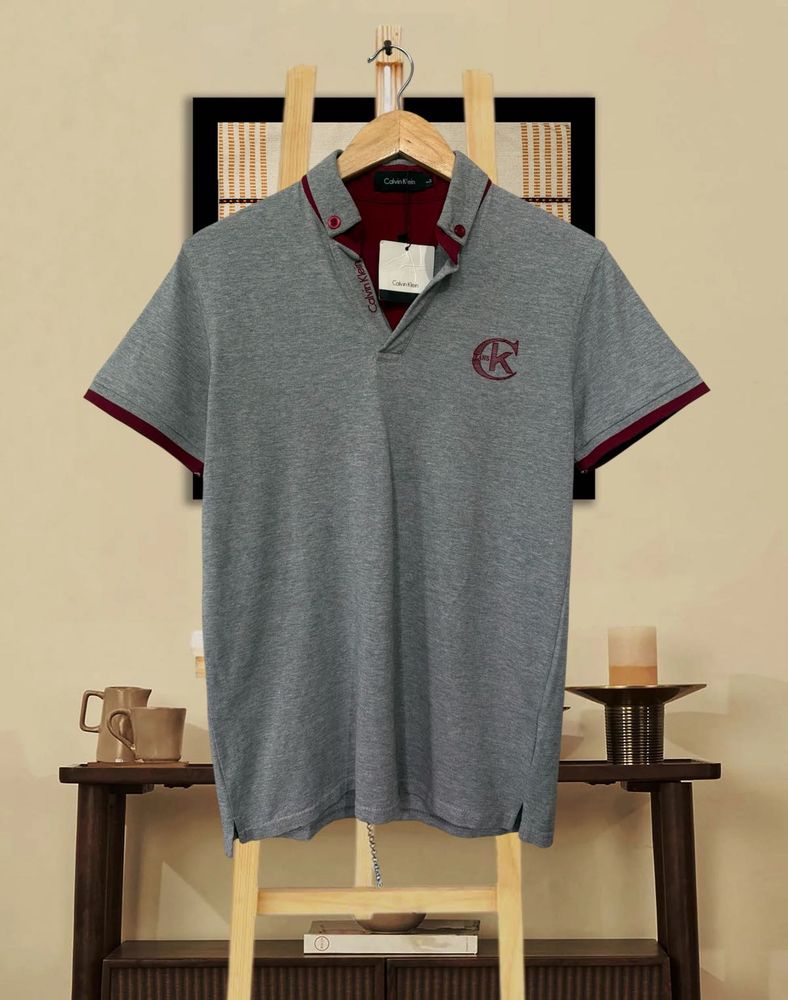 Calvin Klein Grey Polo Shirt