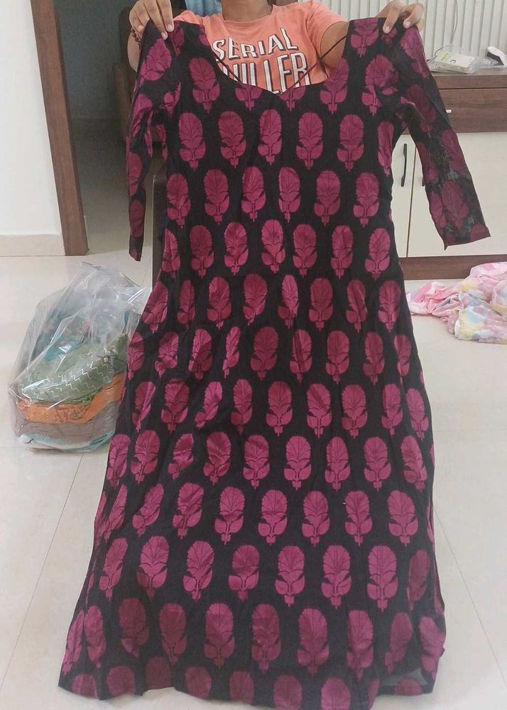 Beautiful Black &amp; Pink Kurta
