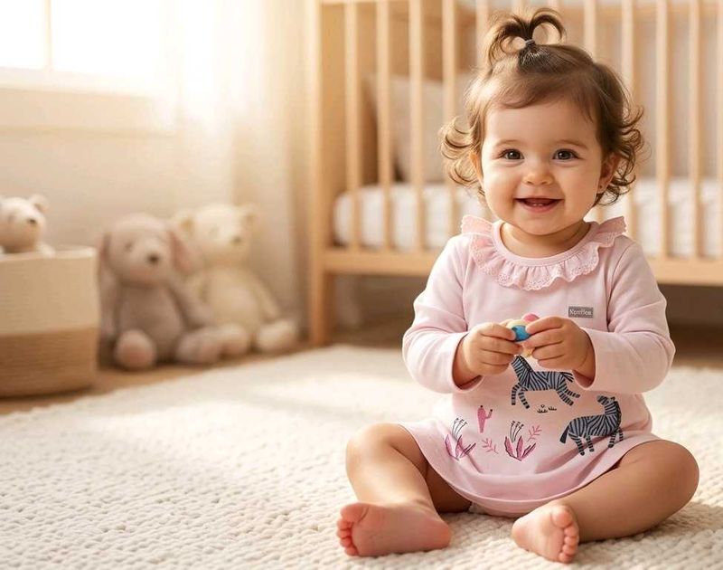 Adorable Baby Girl's Pink Zebra Dress
