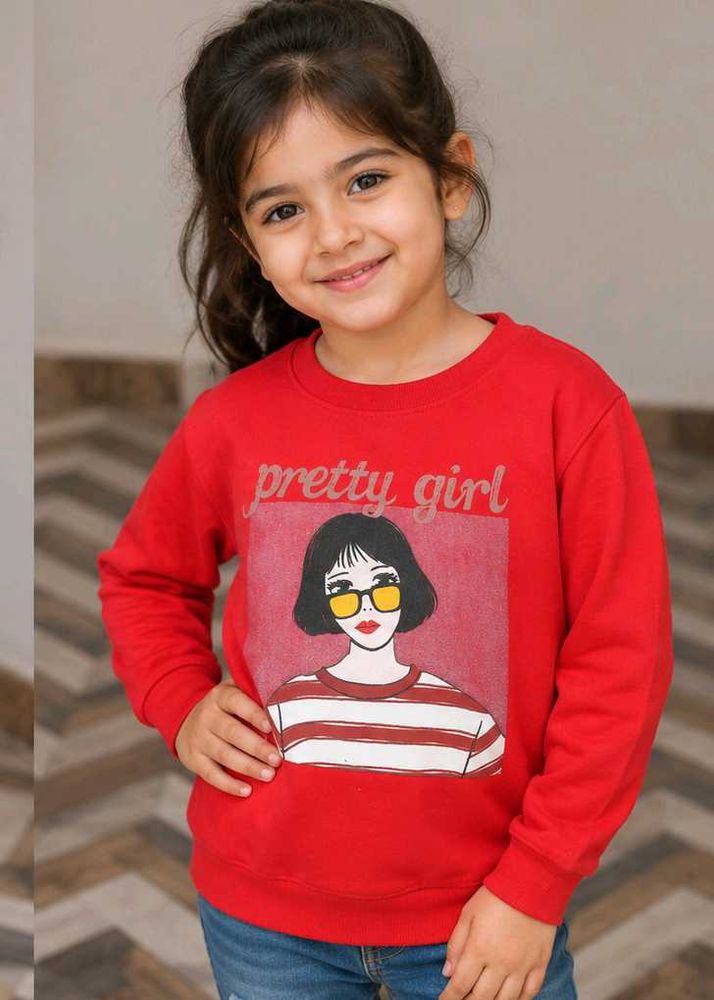 Cute Red "Pretty Girl" Sweatshirt