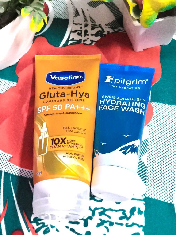 Vaseline sunscreen &amp; Pilgrim face wash Skincare Du