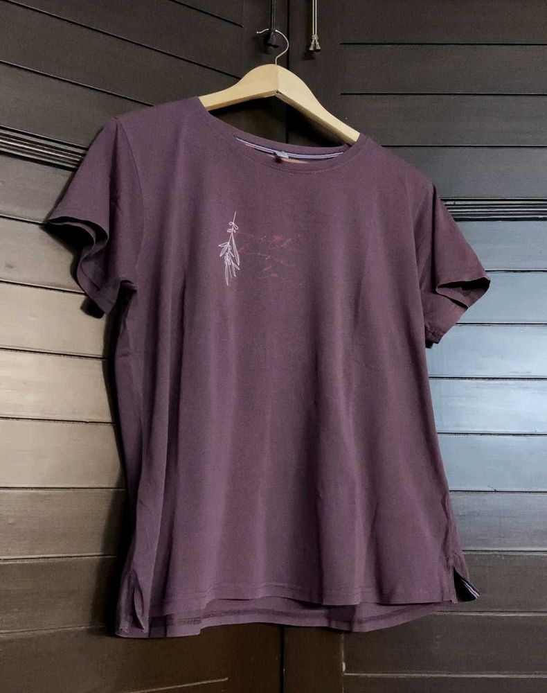 Lango Women Muave Graphic Tee