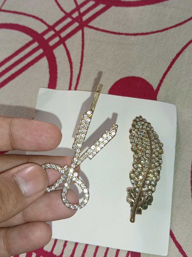 Korean Sparkling Hair Clips Set | New &amp; Unused wit
