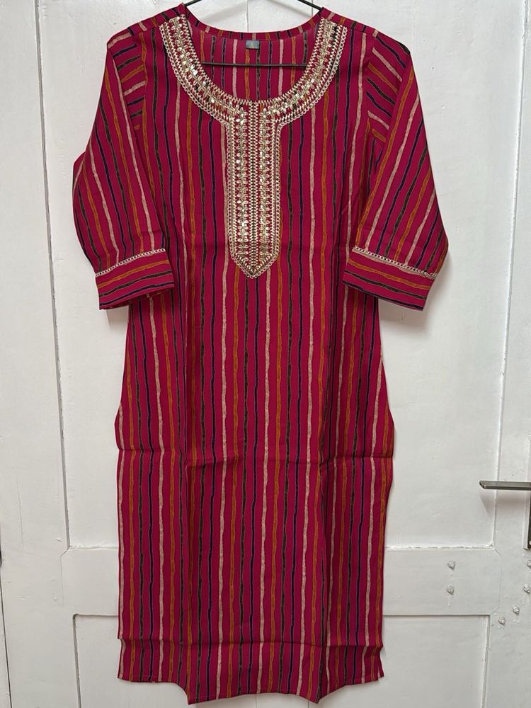 Striped Sequin work kurta