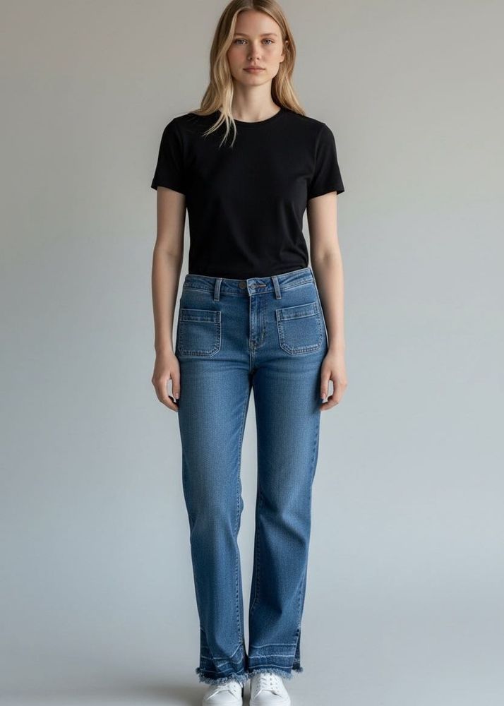 High-Waisted Wide Leg Jeans