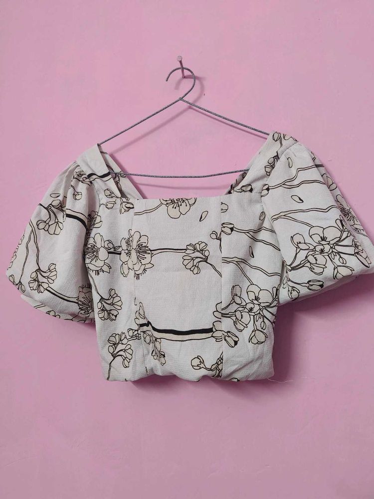 cute off white crop top