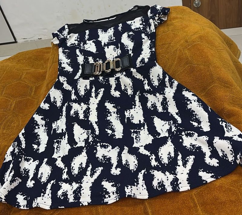 Stylish Printed Fit &amp; Flare Dress
