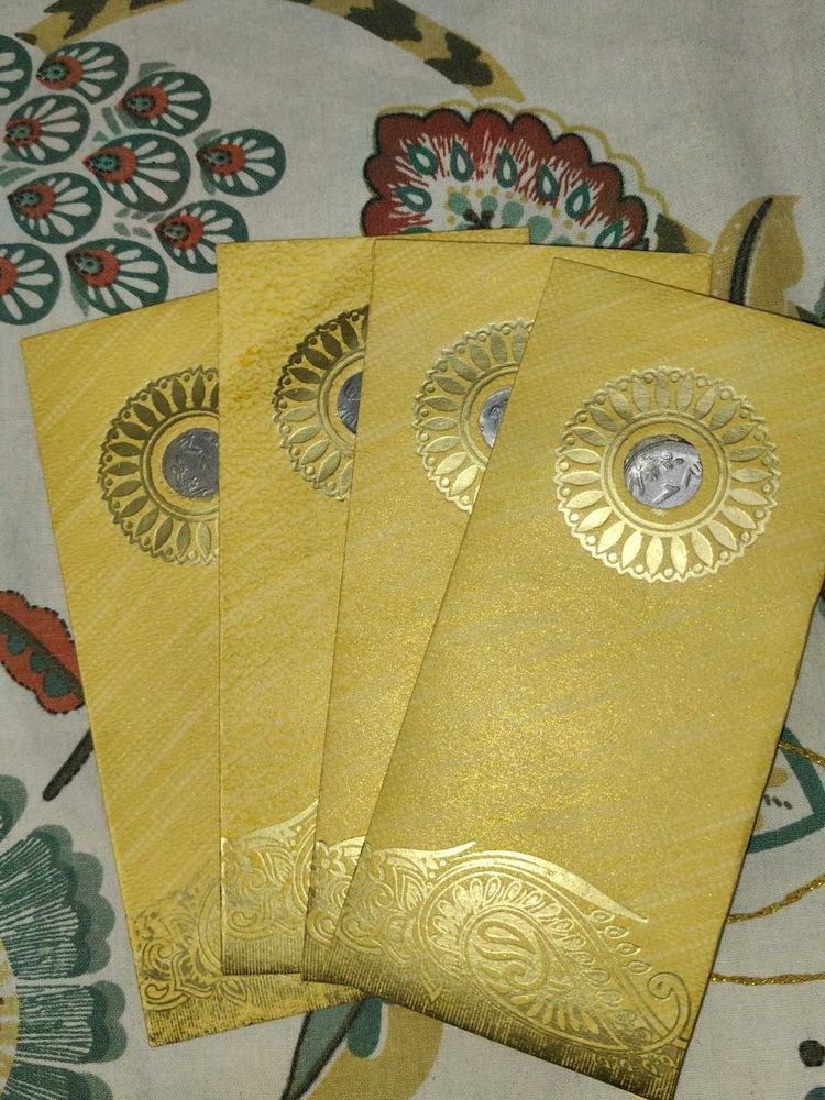 Elegant Gold Wedding Invitation Envelopes
