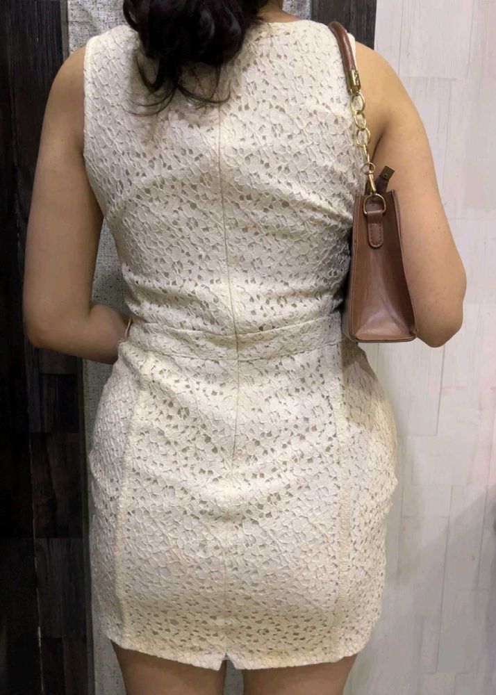 Elegant off white Lace Dress