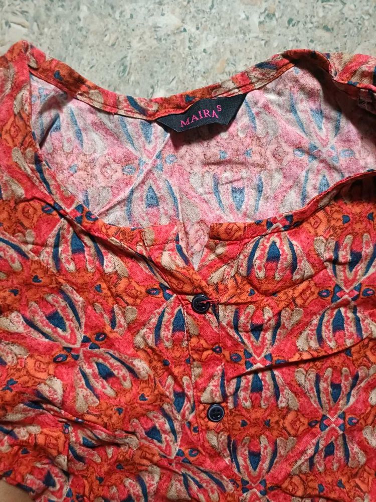 Boho Print Button Down Kurta