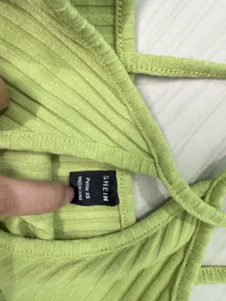 Lime Green Shein Crop Top