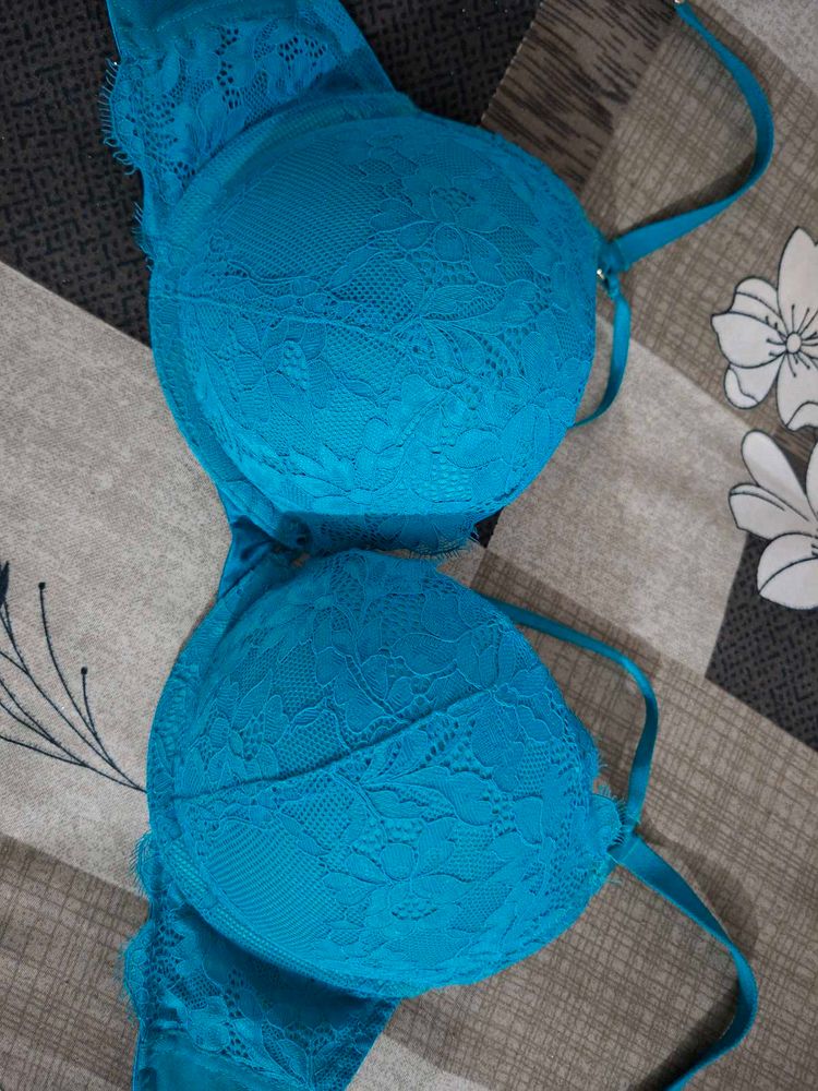 Beautiful Teal Lace Bra