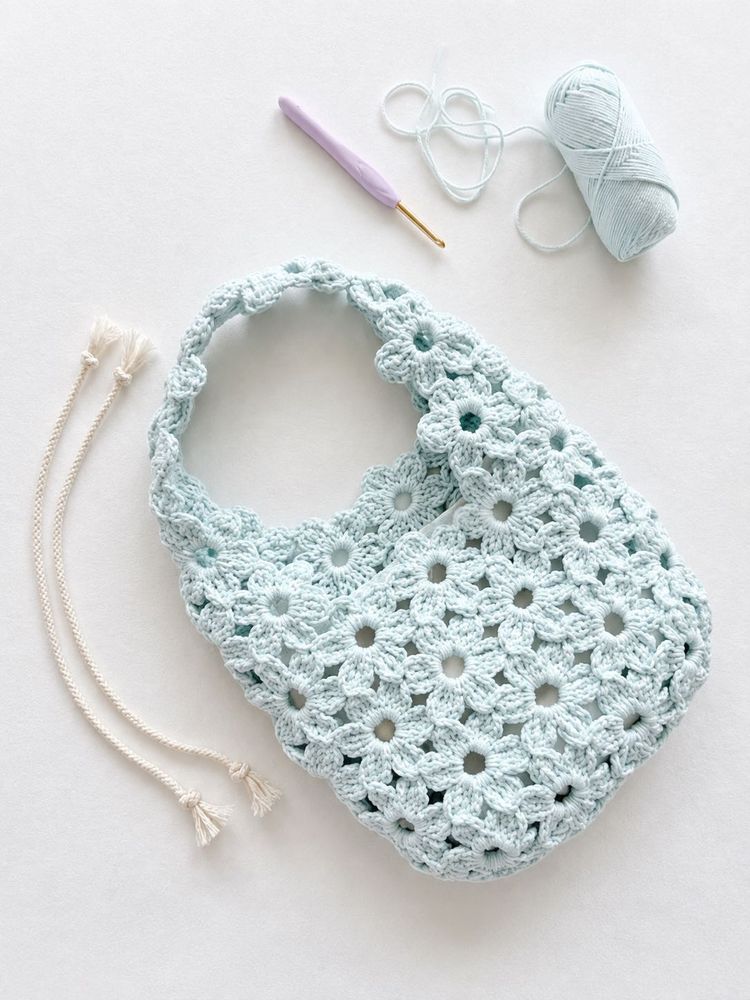 Handmade Crochet Flower Bag