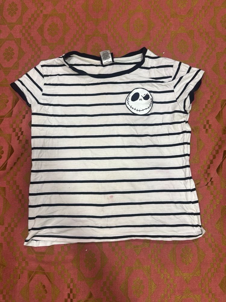 Striped Jack Skellington T-Shirt