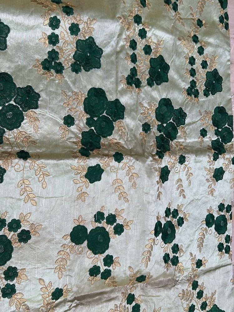 Embroidered Brocade Dress Material