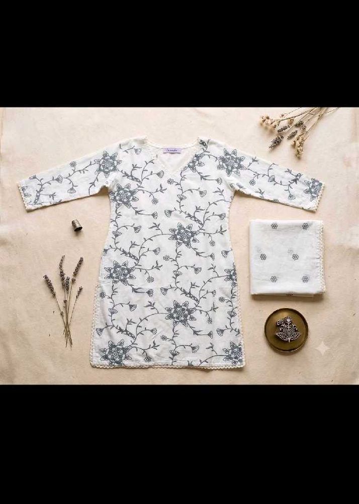 Embroidered Kurta Set with Dupatta
