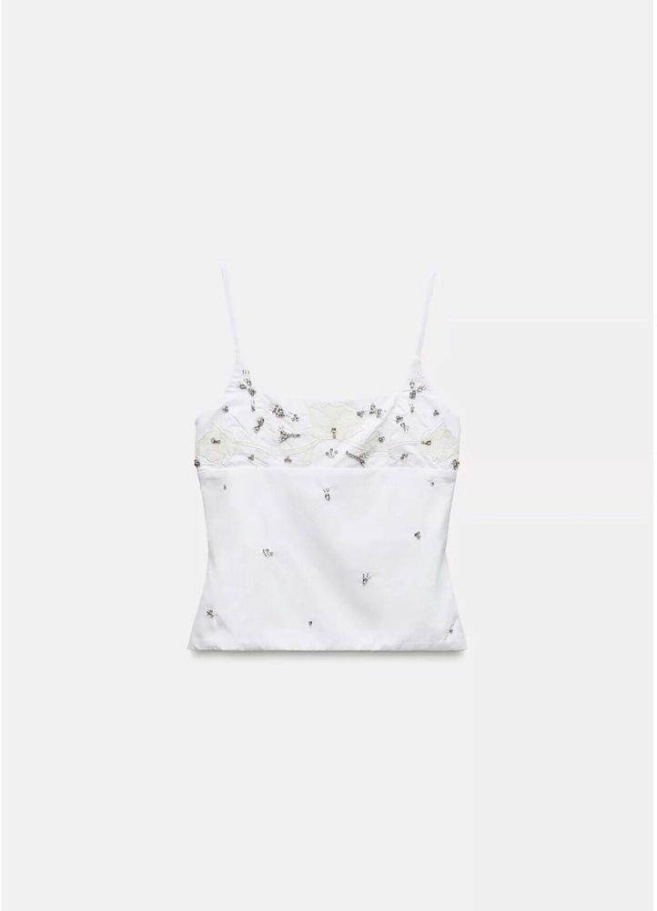 Sparkling White Cami Top