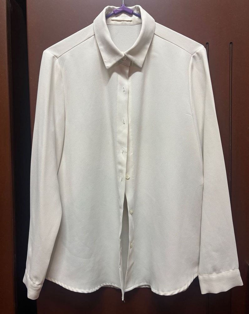 Classic Cream Button-Up Blouse