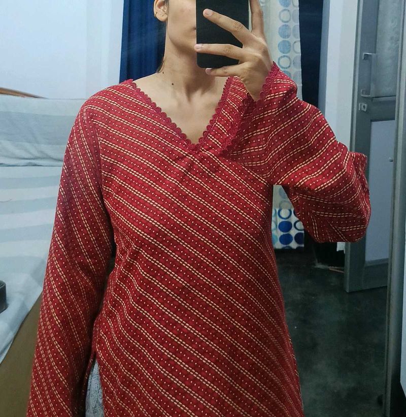 red short kurti