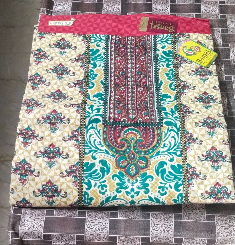 Printed Cotton Unstiched Suit