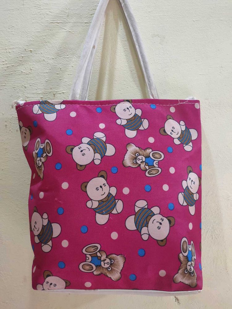 Cute Teddy Prints Shopping Bag – Lightweight
