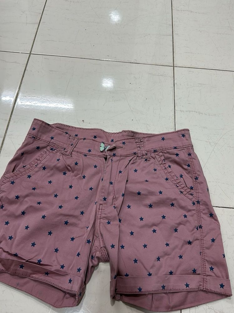 Cute Star Print Shorts