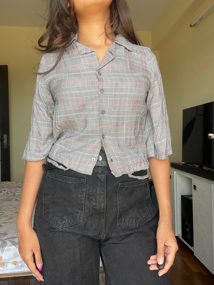Nuon Checkered Shirt Top