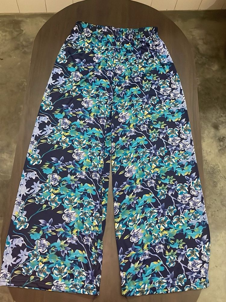 Bohemian Floral Print Wide Leg Pants