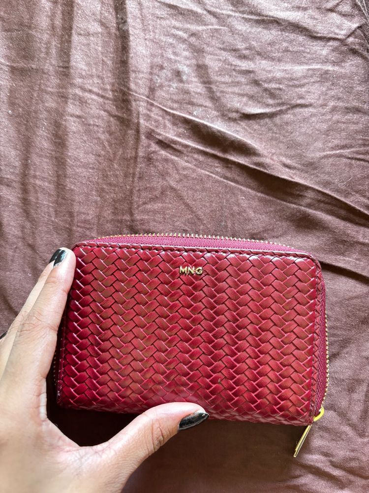 Chic Woven Red Wallet