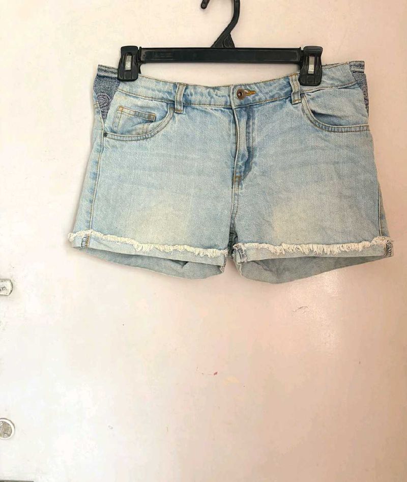 Light Wash Denim Shorts