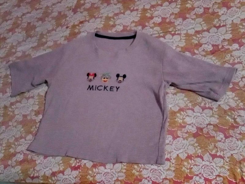 Mickey Mouse Embroidered T-Shirt