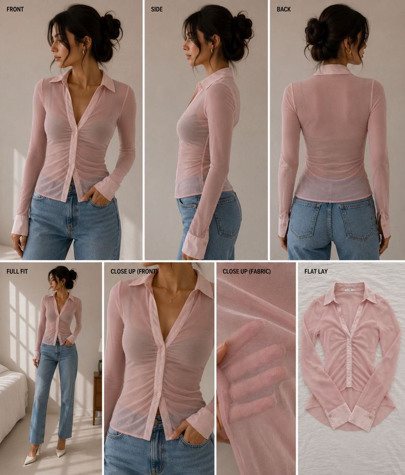 Pink Sheer shirt💅