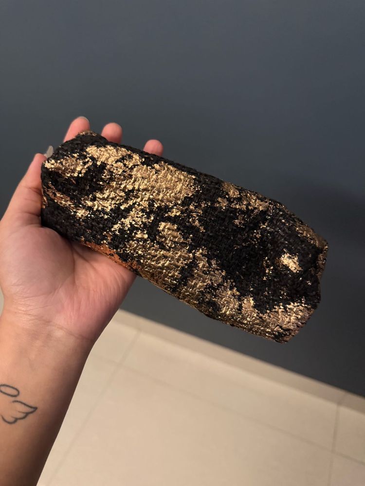 ORIGINAL MAC - Sparkly Gold &amp; Black Pouch