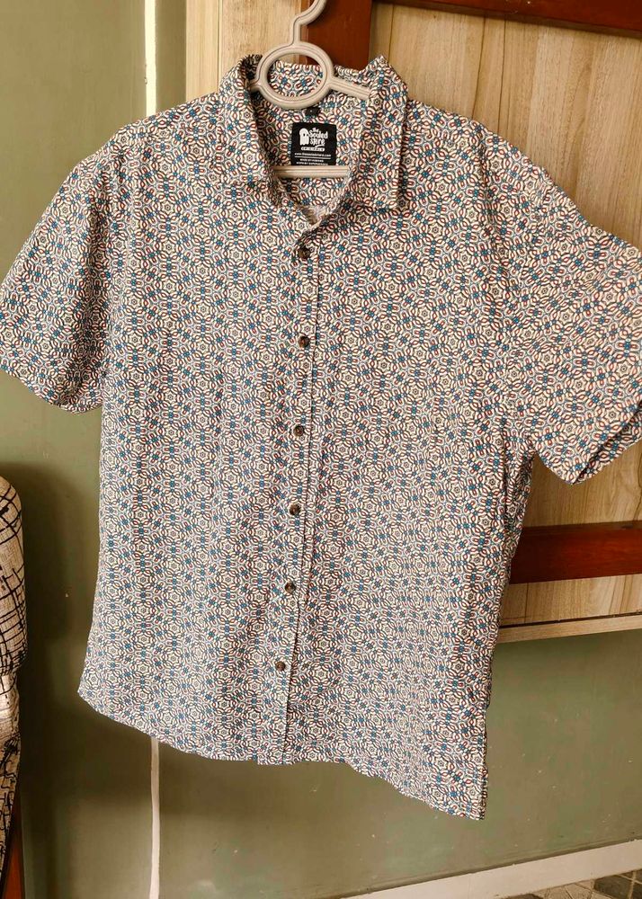 The Souled Store Patterned Short Sleeve Shirt