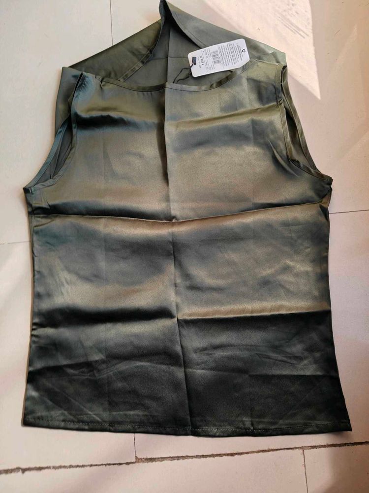 Satin Sleeveless Top