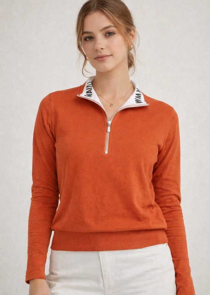 Orange Long Sleeve Top