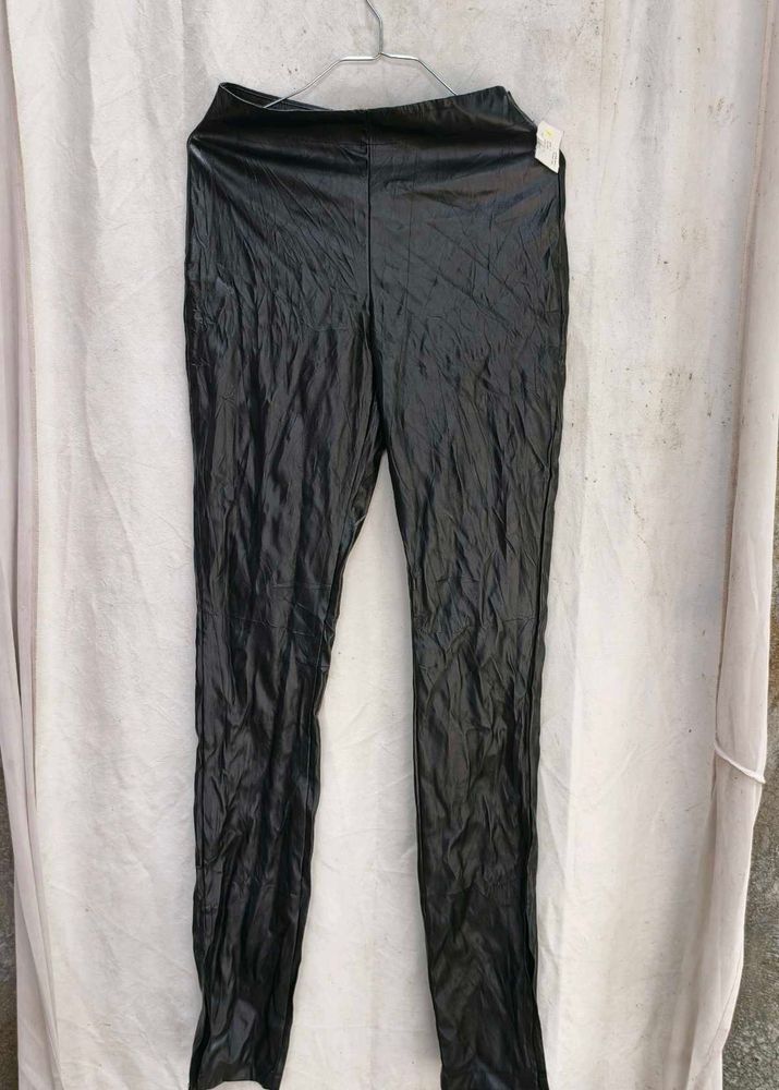 4307. Black Faux Leather Pants