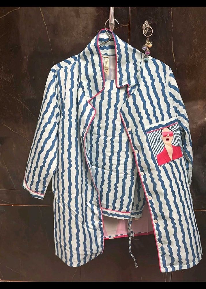 Quirky printed night suit