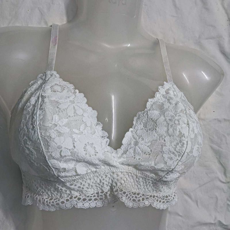 White⭐34.C  Lace Bralette