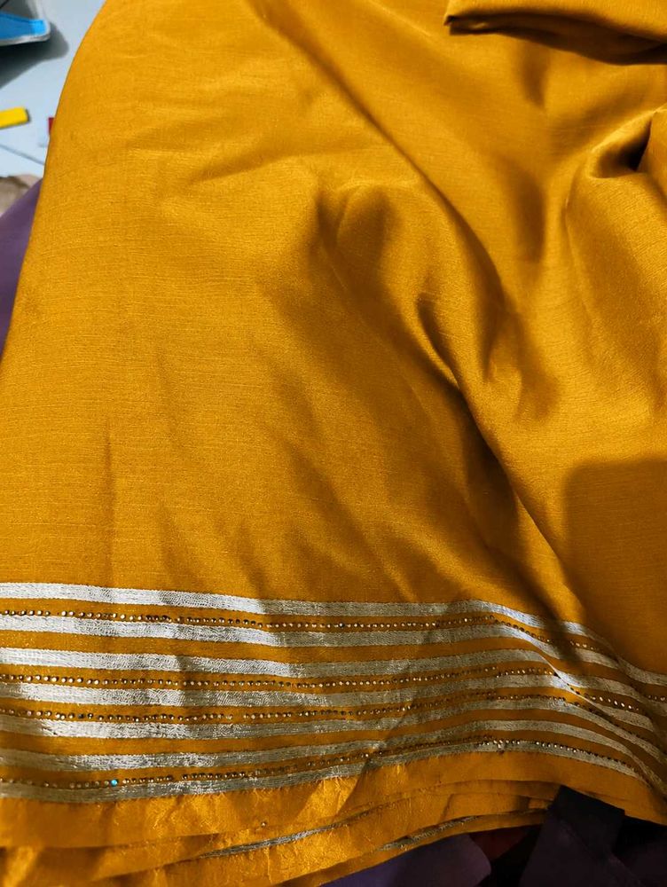 Beautiful Mustard Yellow Saree