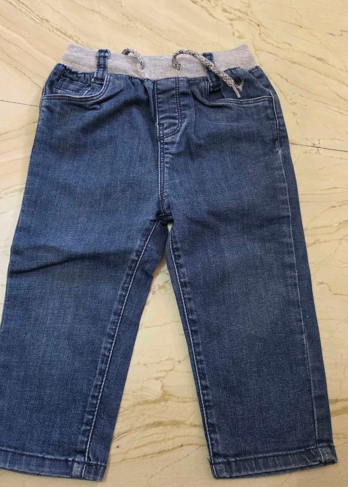Kids' Denim Jeans with Drawstring Waist