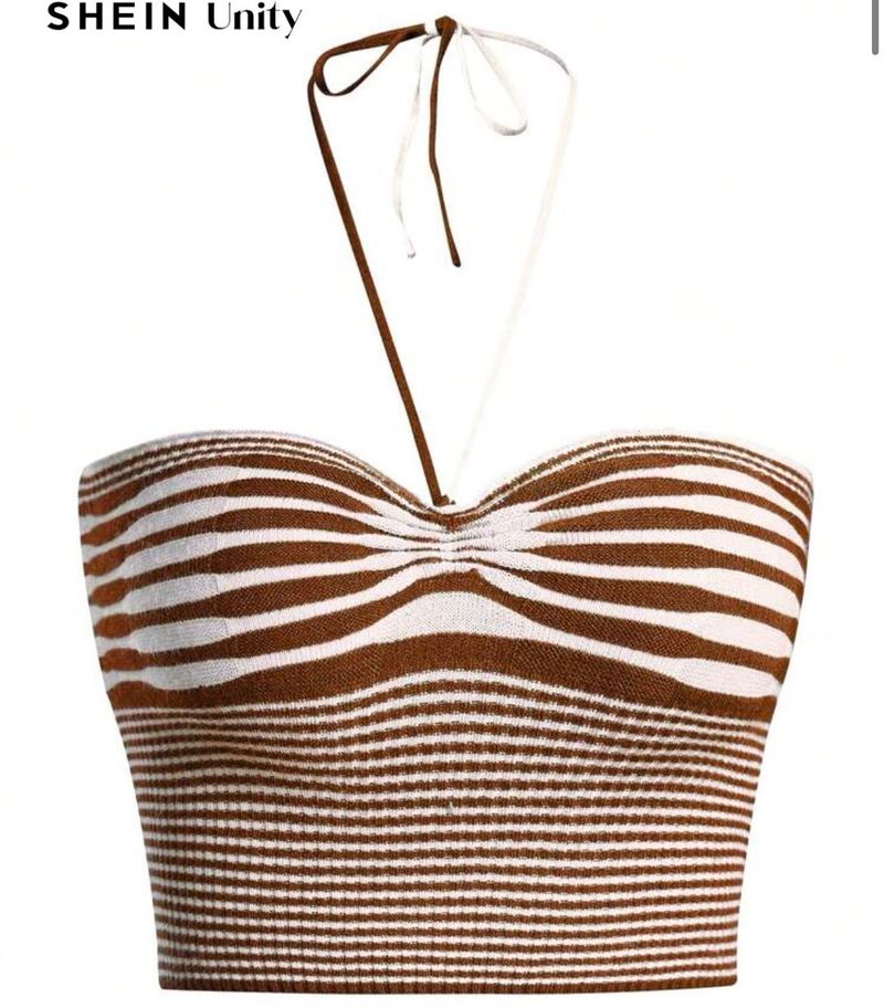 Striped Cropped Tube Top