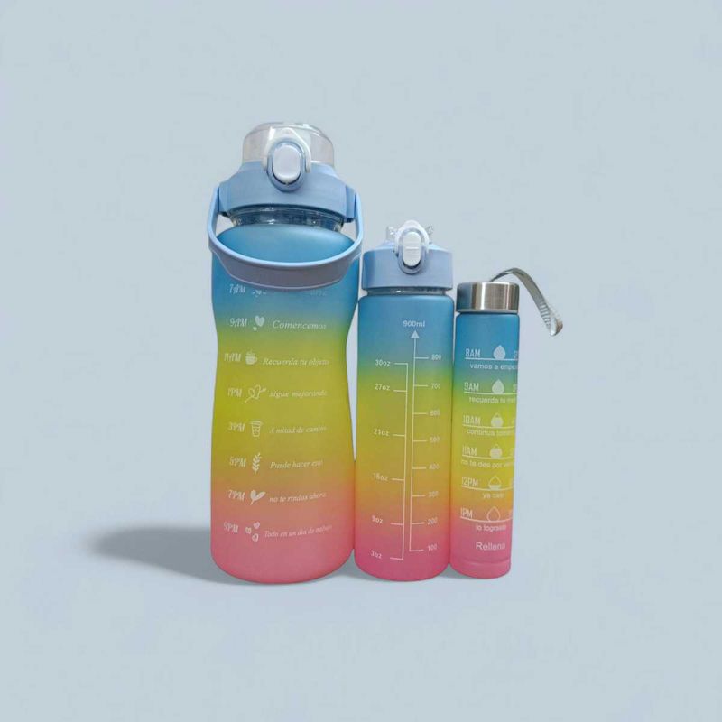 Gradient Water Bottle Set of 3